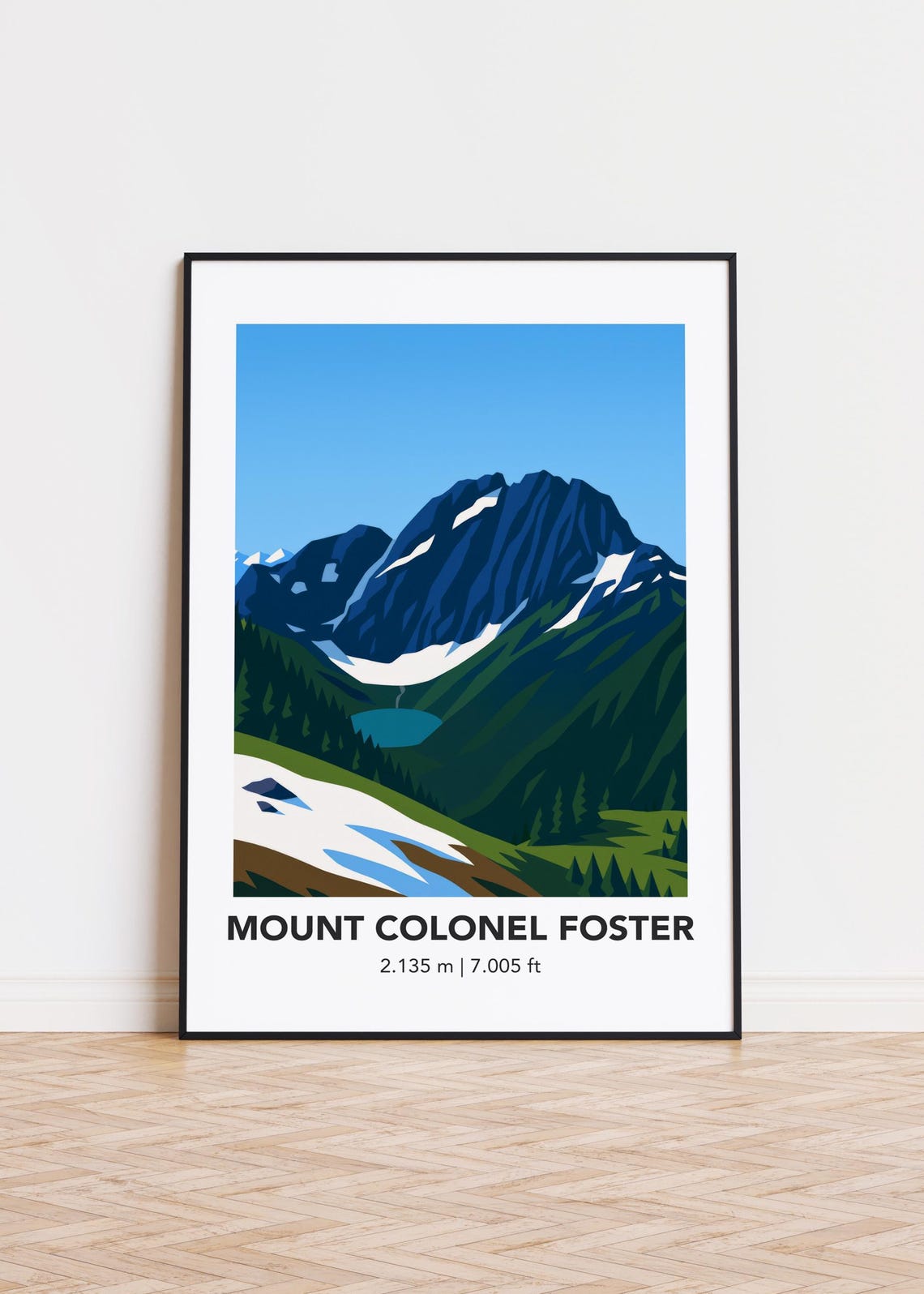 Mount Colonel Foster Print Modern Minimalist Mountain Art