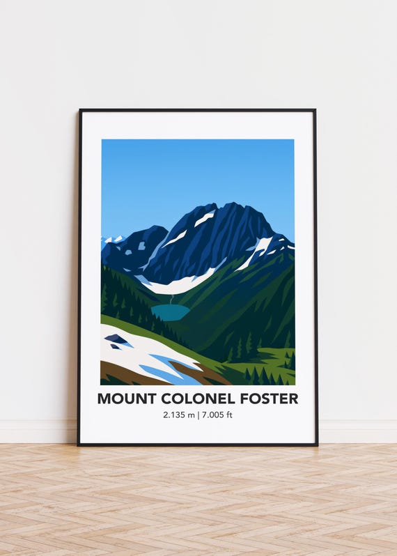 Mount Colonel Foster Print Modern Minimalist Mountain Art