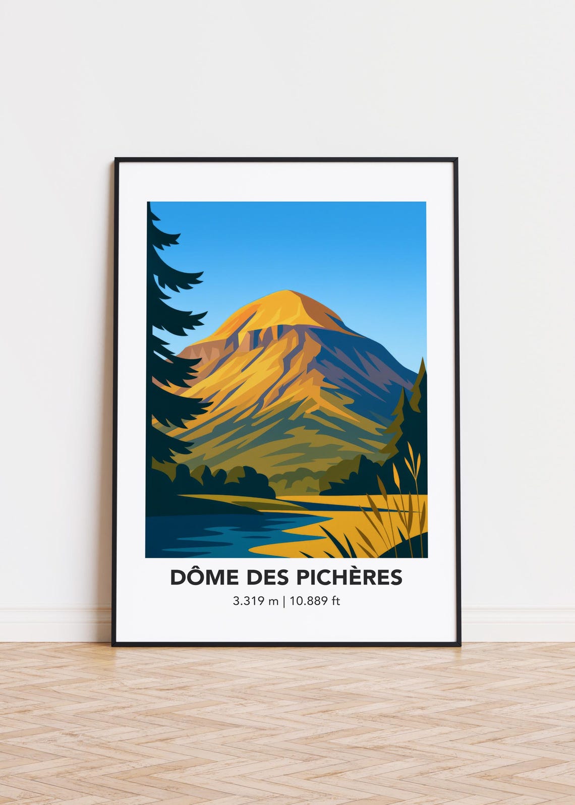 Dme Des Pichres Mountain Poster Print