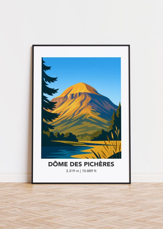 Dme Des Pichres Mountain Poster Print