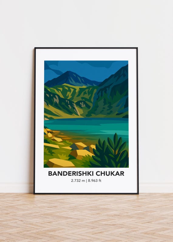 Banderishki Chukar Mountain Art Print Modern Minimalist Poster