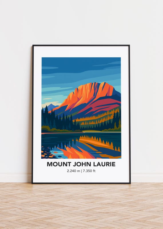 Mount John Laurie Poster Modern Minimalist Mountain Art Print