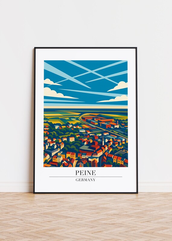 Peine Germany Poster Modern City Illustration Art