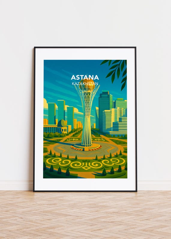 Astana Kazakhstan Poster Modern City Art Print