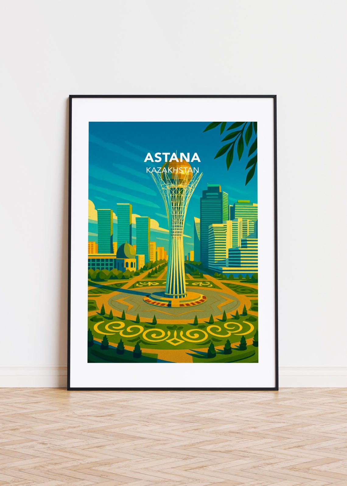 Astana Kazakhstan Poster Modern City Art Print