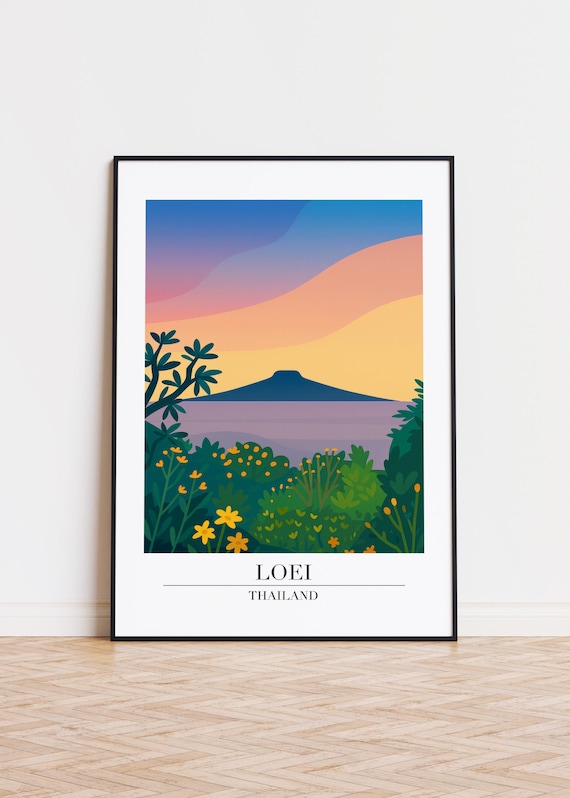 Loei Spain Modern City Illustration Poster
