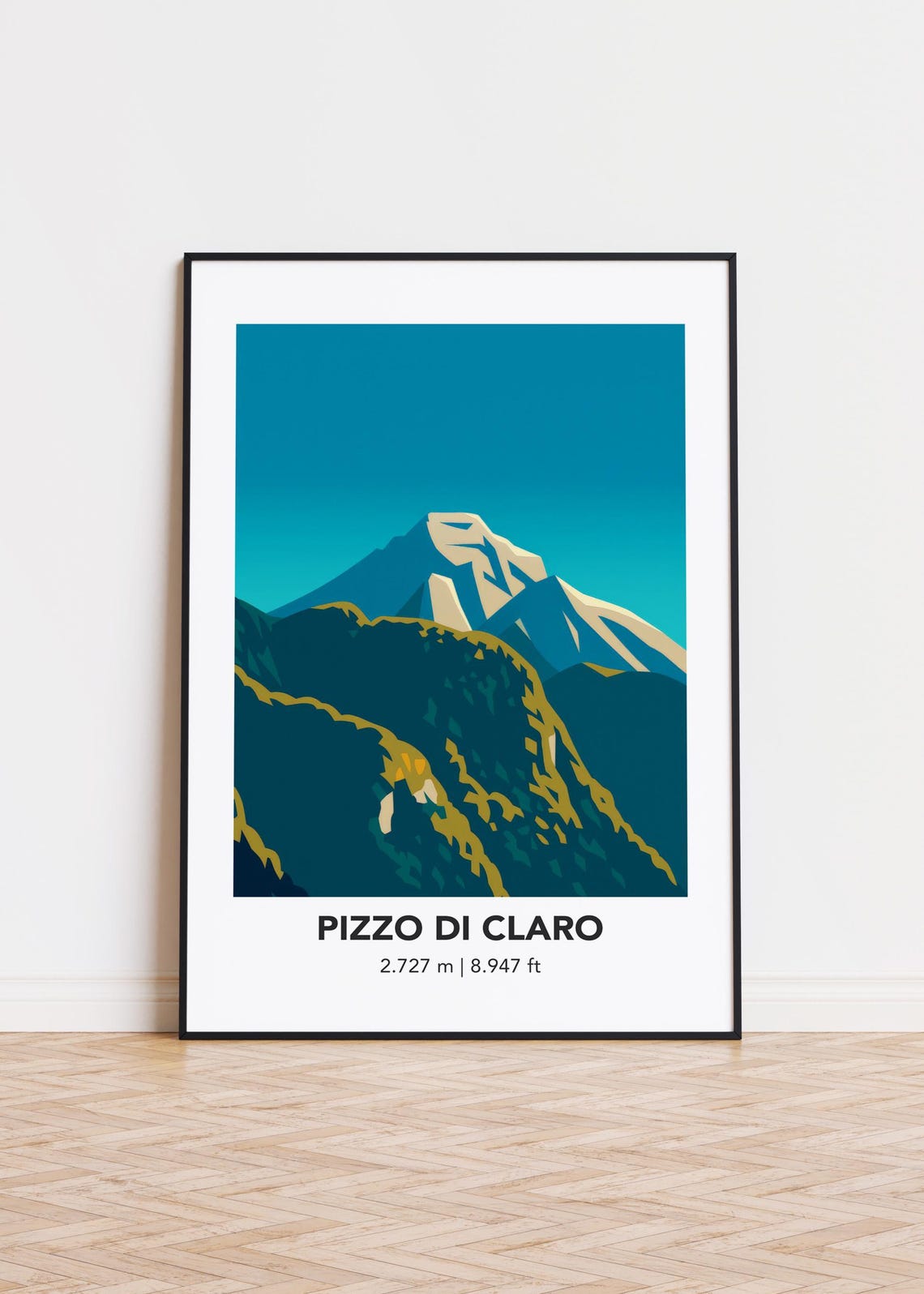Pizzo Di Claro Mountain Print Modern Minimalist Art Poster