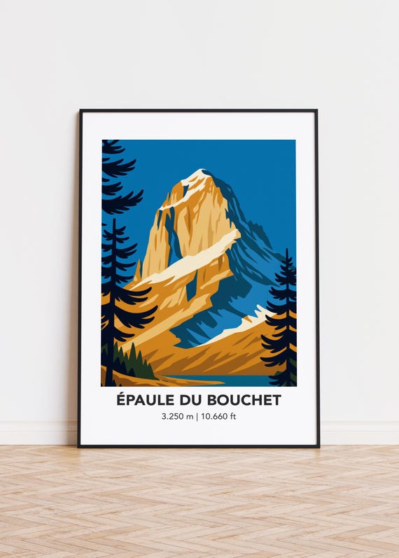 Paule Du Bouchet Poster Print Illustration Art Mountain