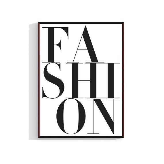 Fashion Black Serif Typography Minimalist Statement Wall Poster