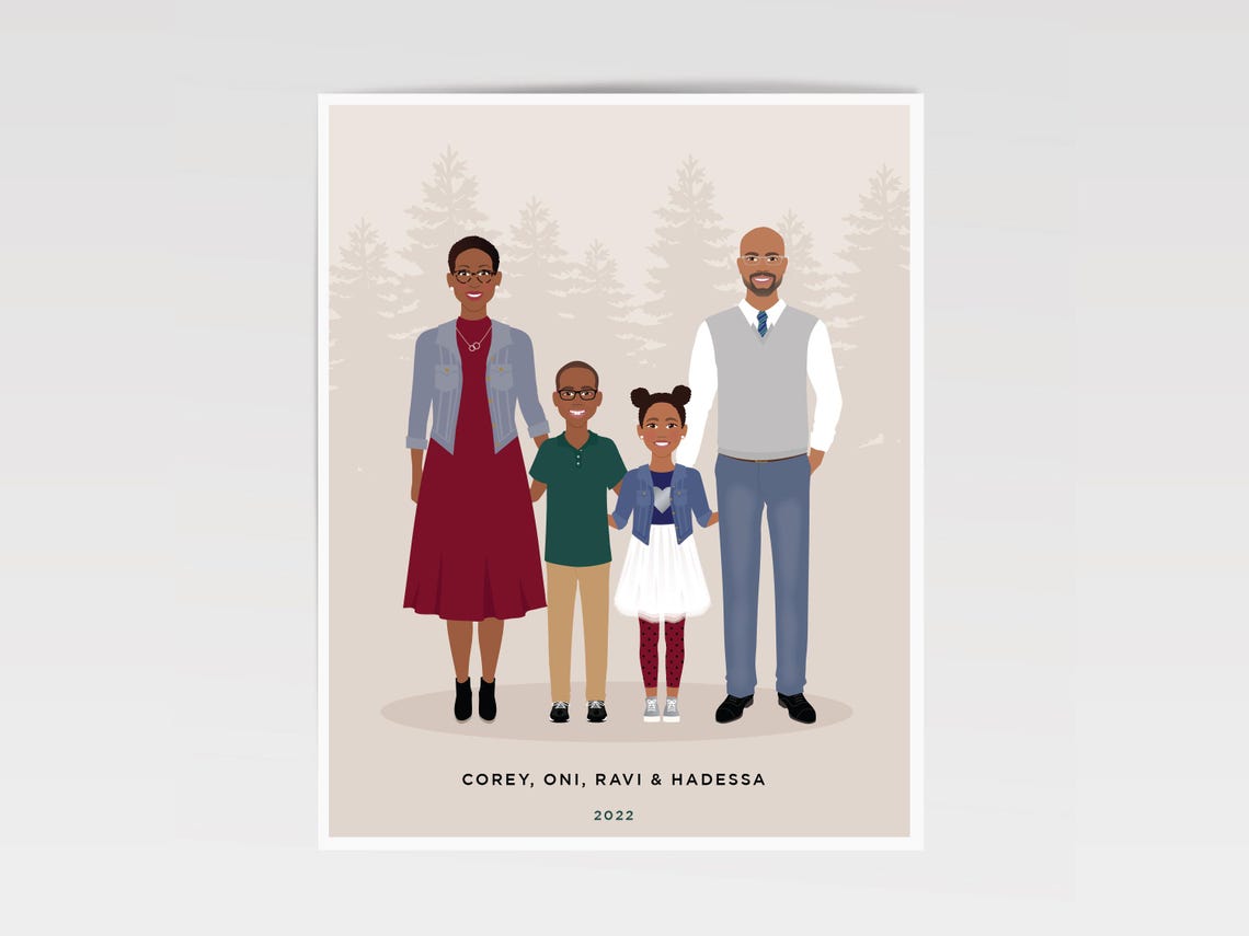 Custom Family Portrait Size Upgrade - Image 4