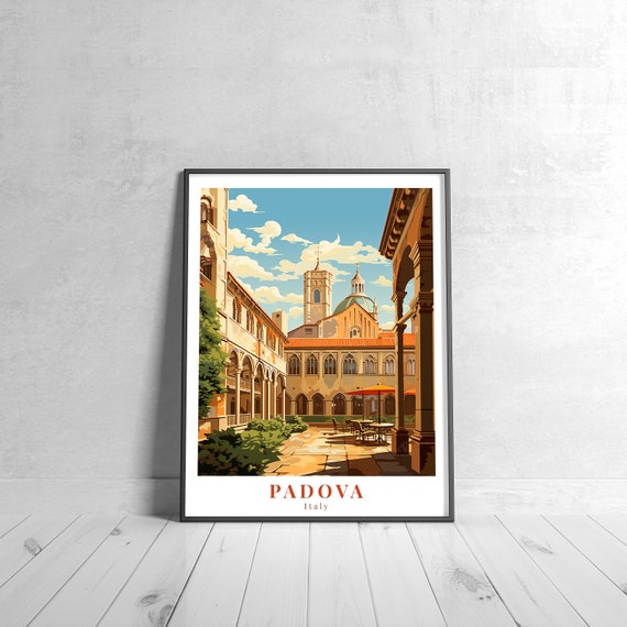 Padova Vintage Travel Poster Retro Italy Art Print Colorful Home Decor Wall Unique Gift
