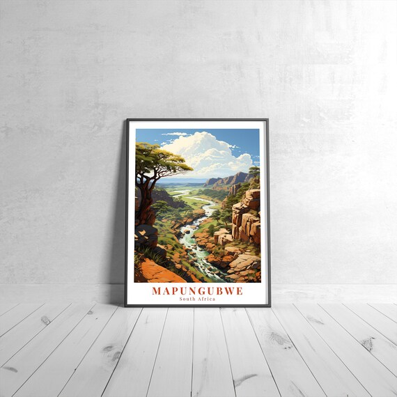 Mapungubwe Vintage Travel Poster Retro South Africa Art Print Colorful Home Decor Wall Unique Gift