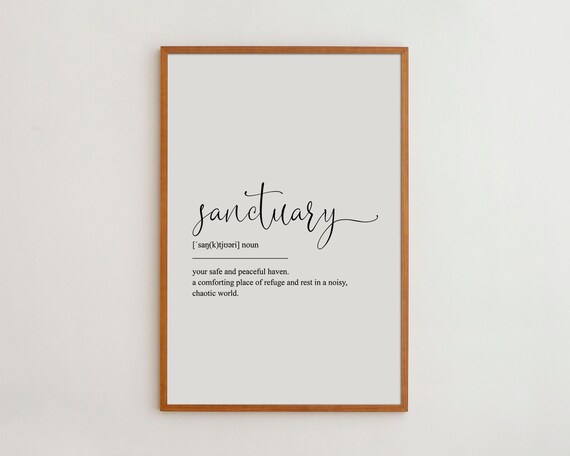 Sanctuary Definition Poster Print