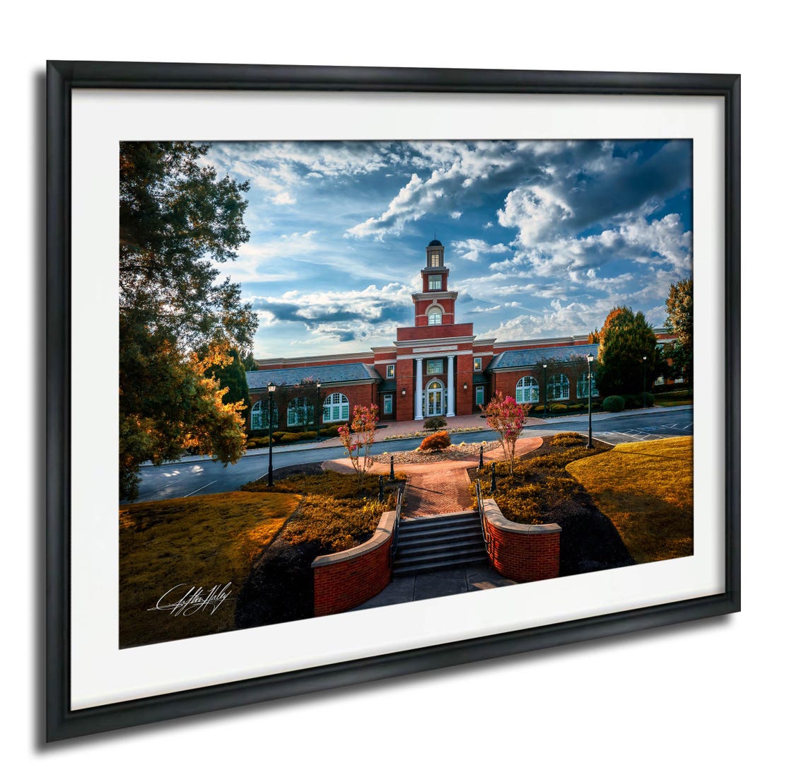 Maryville Sunrise Wall Art Fall Leaves Historic Building