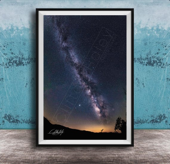 Celestial Nature Print Milky Way And Planets Custom Sizes