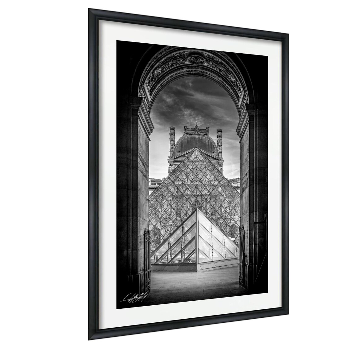 Louvre Pyramid Paris Architecture Poster Print