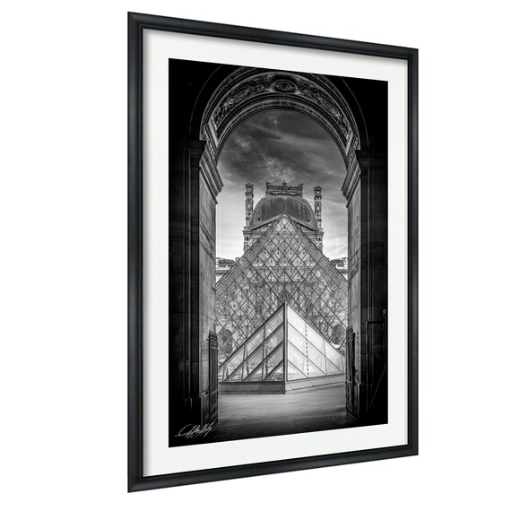 Louvre Pyramid Paris Architecture Poster Print
