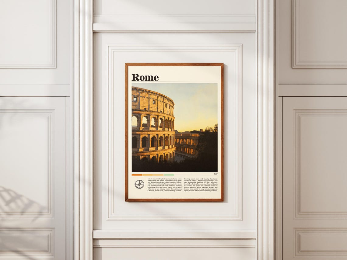 Rome Travel Print Rome Colosseum Print Rome Italy Wall Art Rome Poster Colosseum Photo Rome Italy Poster Print Rome Colosseum Decor - Image 2