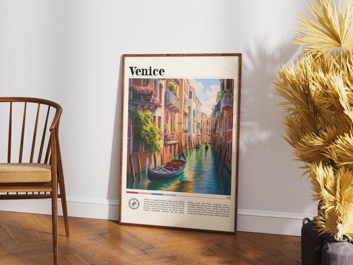 Venice Italy Travel Print Venice Travel Art Wall Decor Home Decor Wall Art City Travel Poster Gifts Italy Poster Italy Travel Print - Image 4