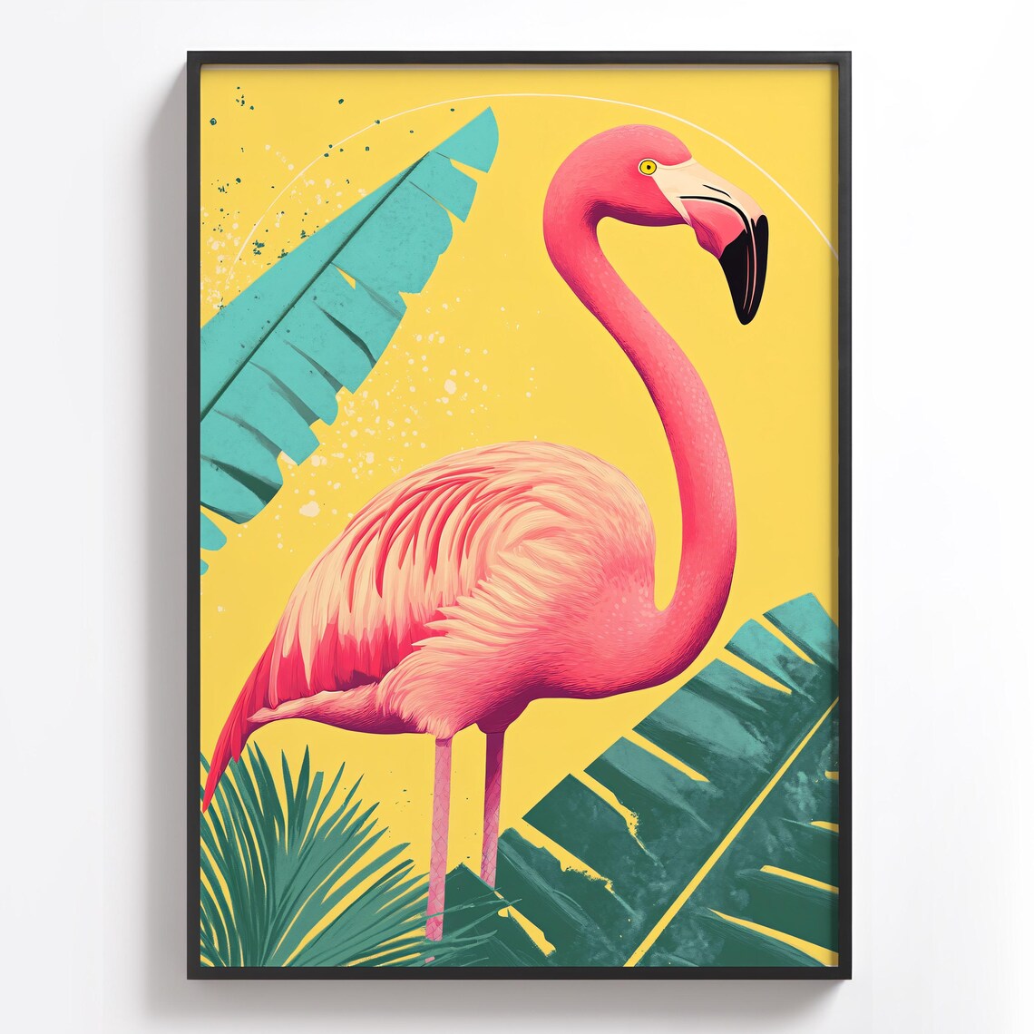 Flamingo Tropical Art Print, Modern Tropical Decor - Image 2