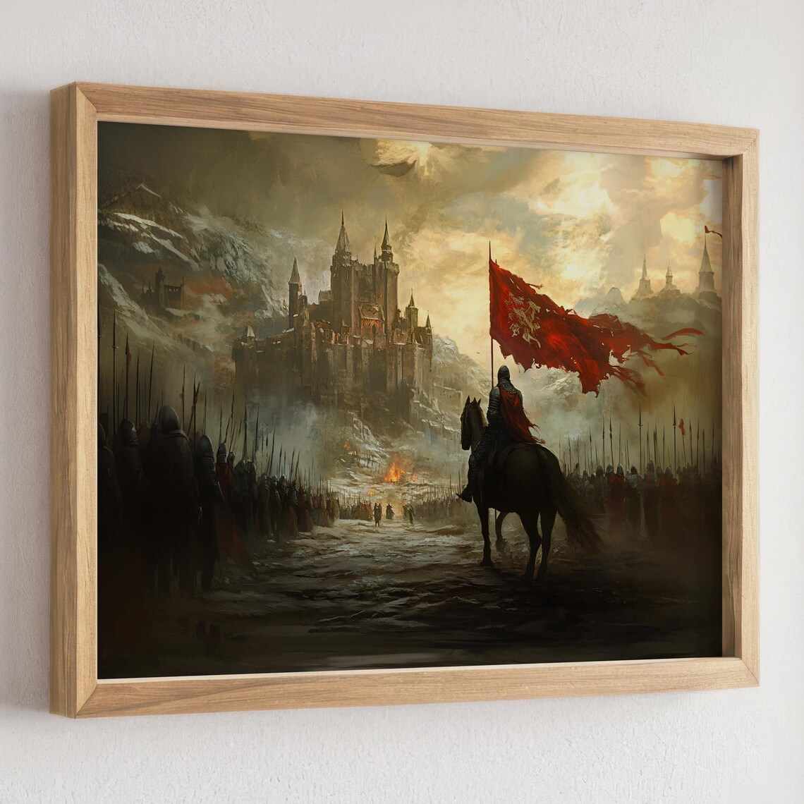 Medieval Battle Fantasy Knight Castle Art Print - Image 2