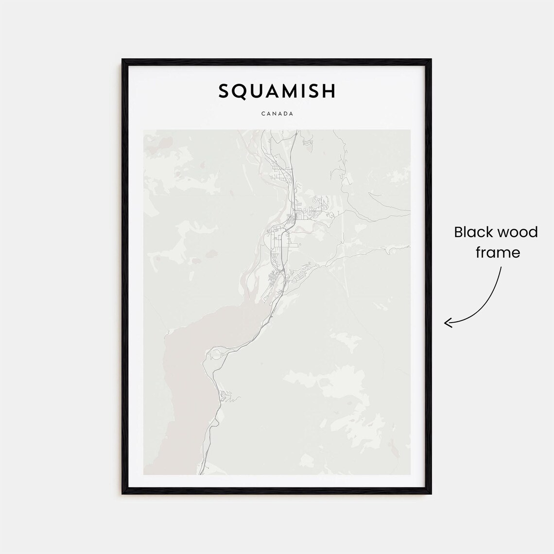 Squamish Canada Minimalist City Street Map Line Art Home Decor Poster - Image 3