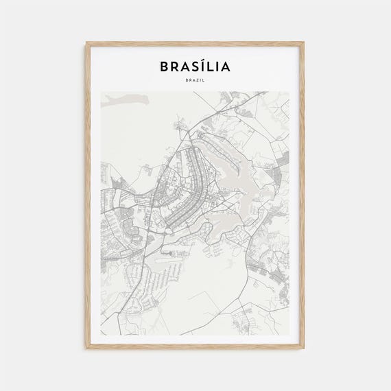Brasilia Personalized Map Poster, Travel Print