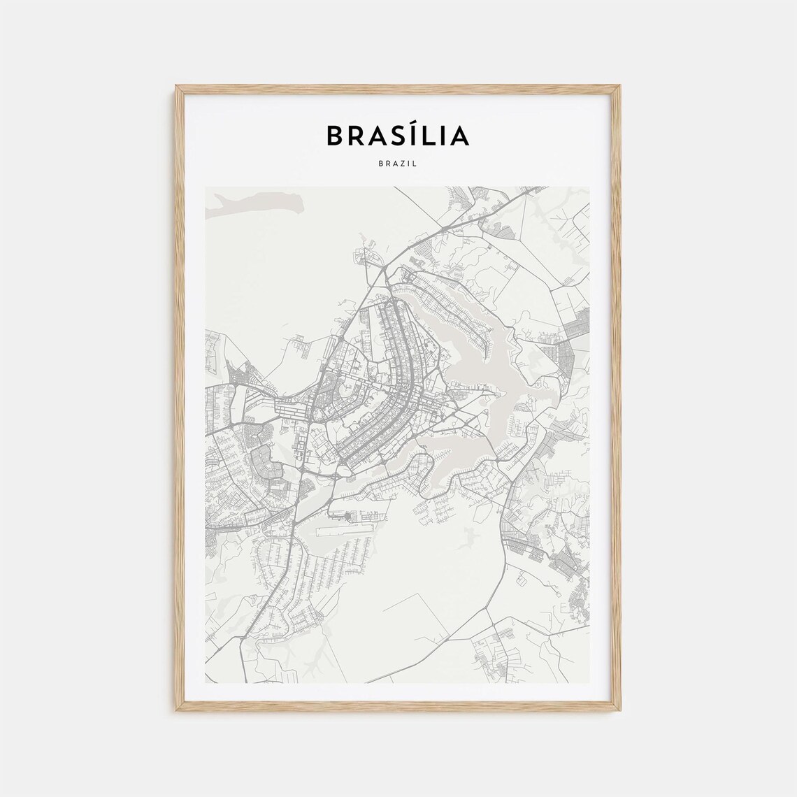 Brasilia Personalized Map Poster, Travel Print