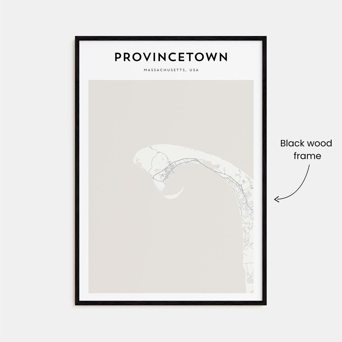Provincetown Massachusetts Minimalist City Map Coast Art Poster - Image 3