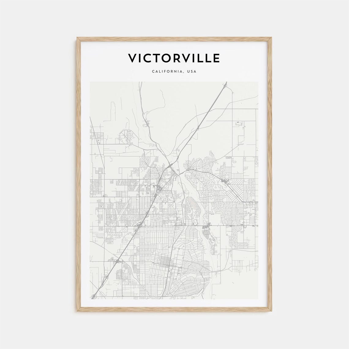 Victorville Map Poster Victorville Map Print Victorville Personalized Map Art Victorville Wall Art Victorville Travel Gift California