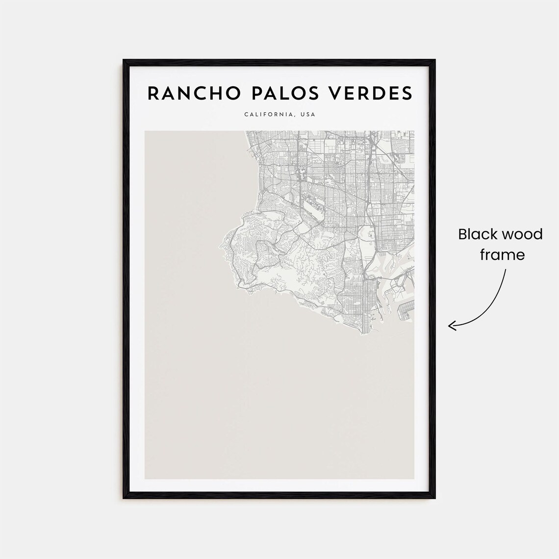 Rancho Palos Verdes California USA Minimalist City Map Art Poster - Image 3