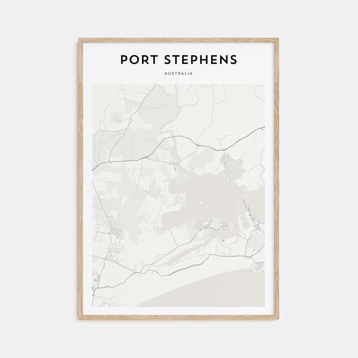 Port Stephens Australia Minimalist City Map Modern Street Art Poster