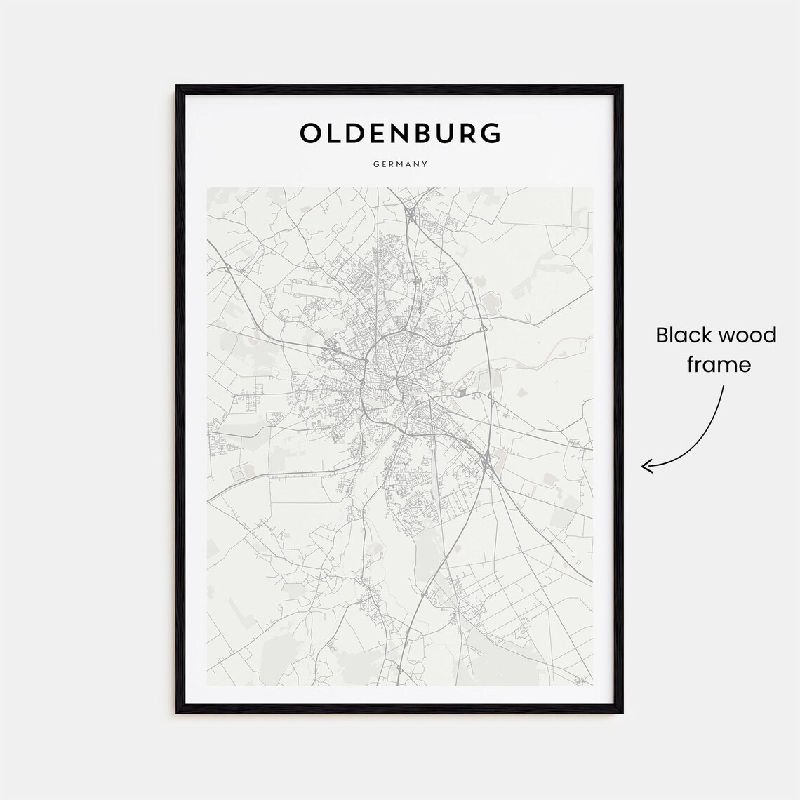 Oldenburg Germany Lower Saxony Minimalist City Map Travel Poster - Image 3