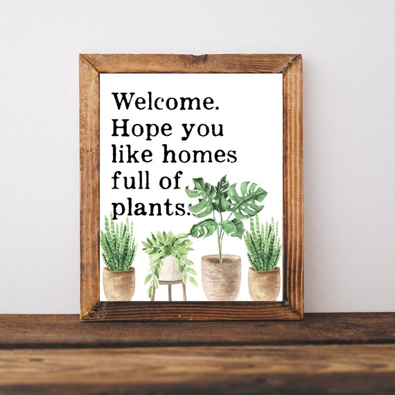 Plant Mom Sign Print Gift Succulent Wall Art House Plants Decor Funny Lover Gifts Houseplant