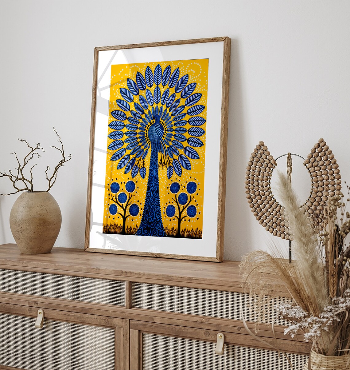 Indian Gond Painting Tribal Folk Art Poster - Image 2