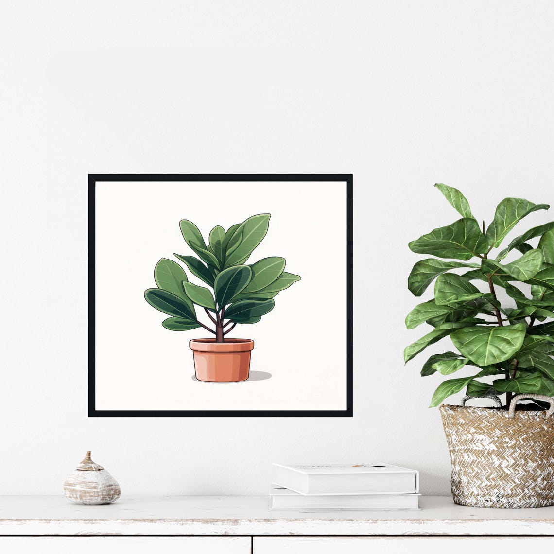 Rubber Plants Botanical Art Print - Image 4