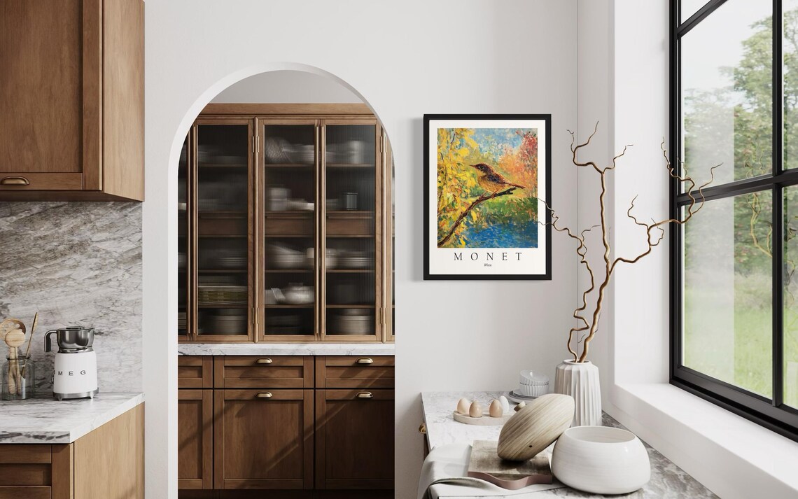 Wren Bird, Monet-Inspired Art Print - Image 4