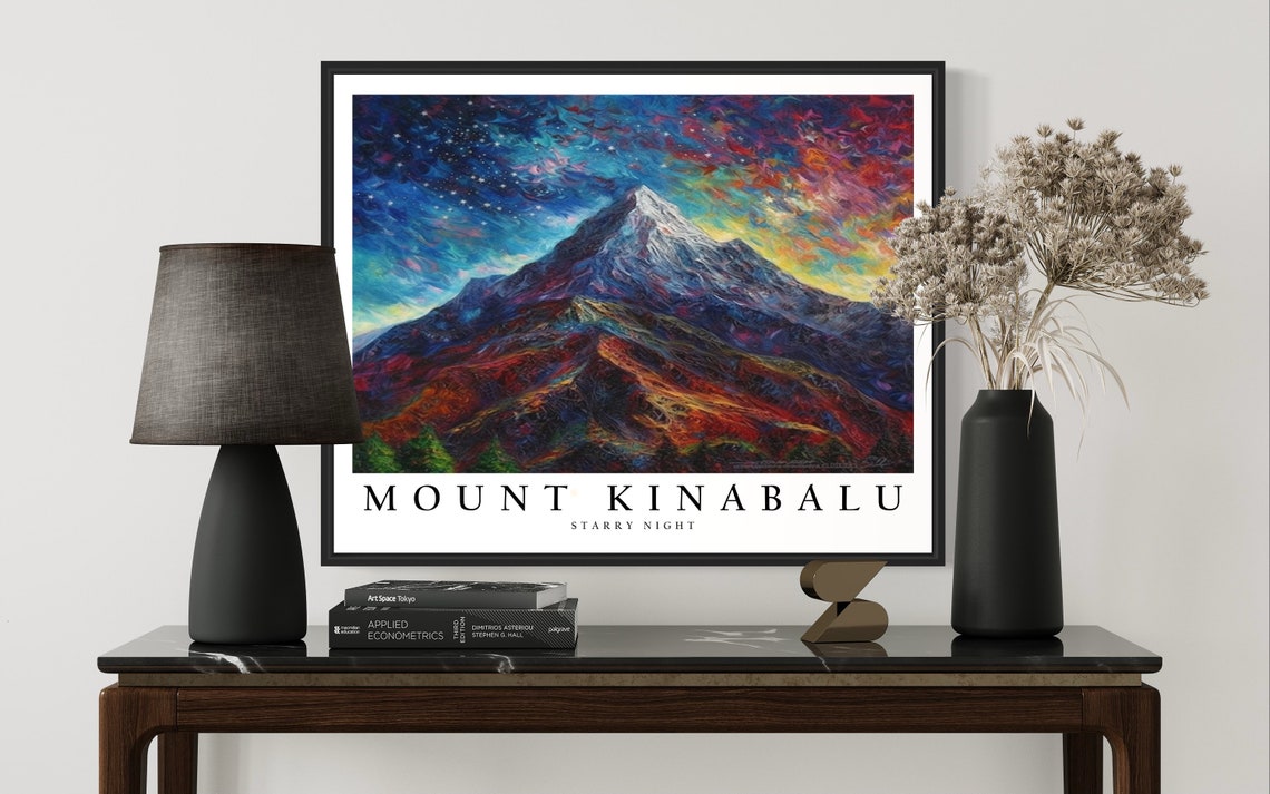 Mount Kinabalu Starry Night Summit Rainbow Sky Night Glow Poster - Image 3