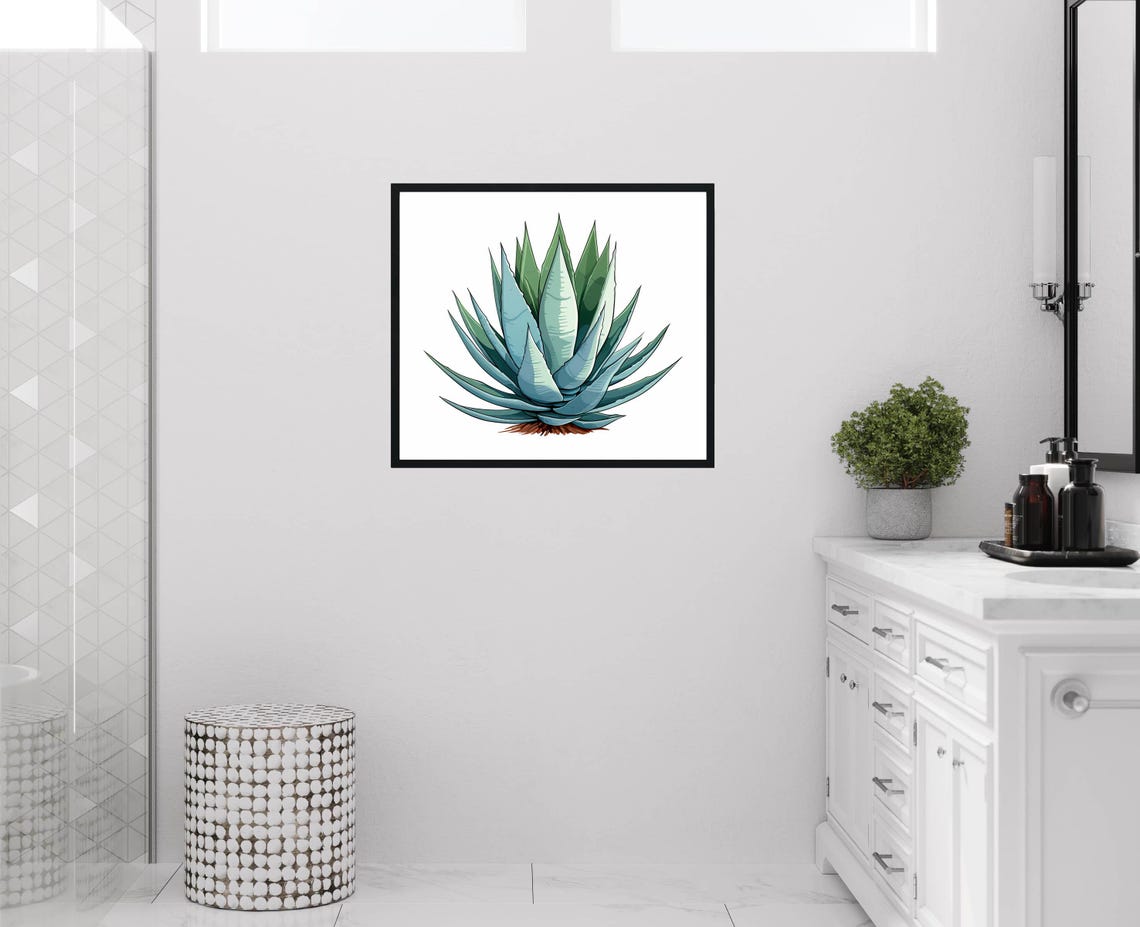 Agave Plants Art Print, Botanical Decor - Image 2