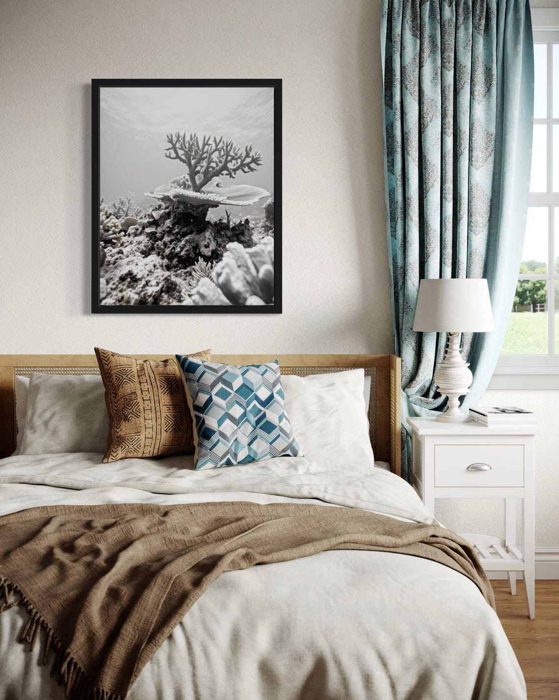 Corals Black And White Animal Art Print Wall Art Poster Original Paint Artwork Artwork Decor - Image 4