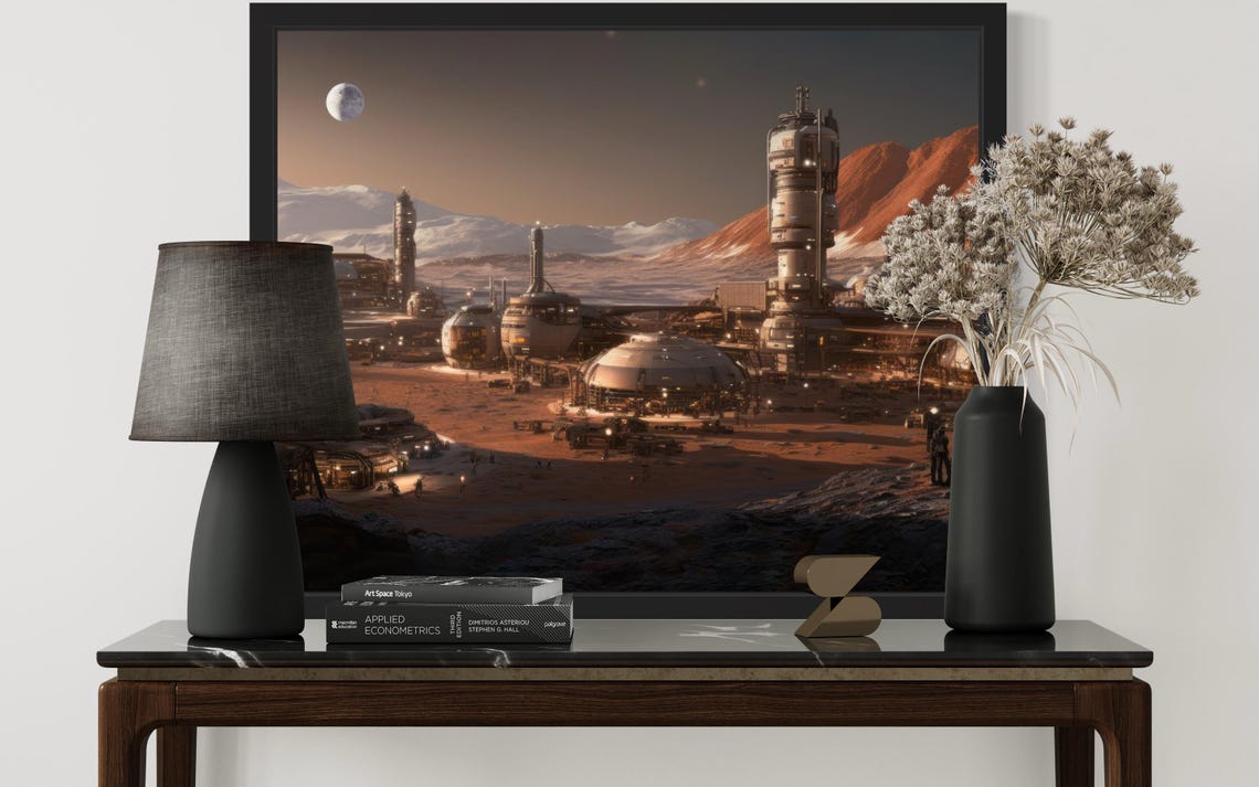Mars Settlement Abstract Wall Art Print - Image 3