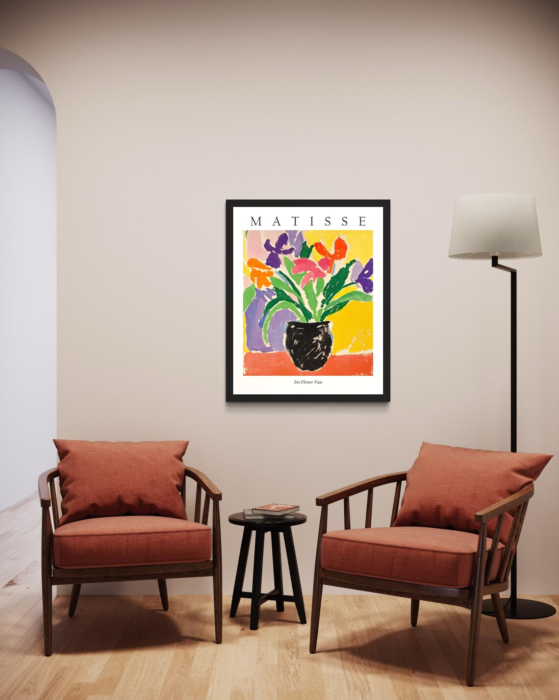 Matisse Style Iris Flower Vase Vivid Fauvist Still Life Poster - Image 2