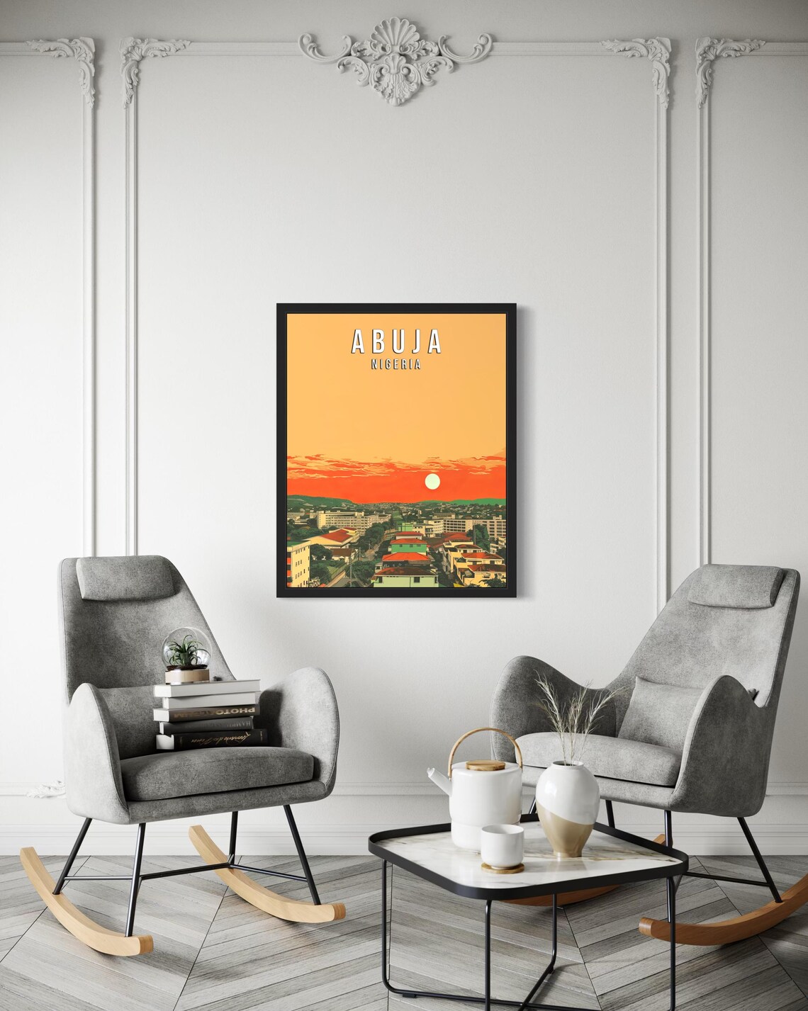 Abuja Nigeria Africa Art Print Wall Art Poster Original Paint Artwork Artwork Decor - Image 4