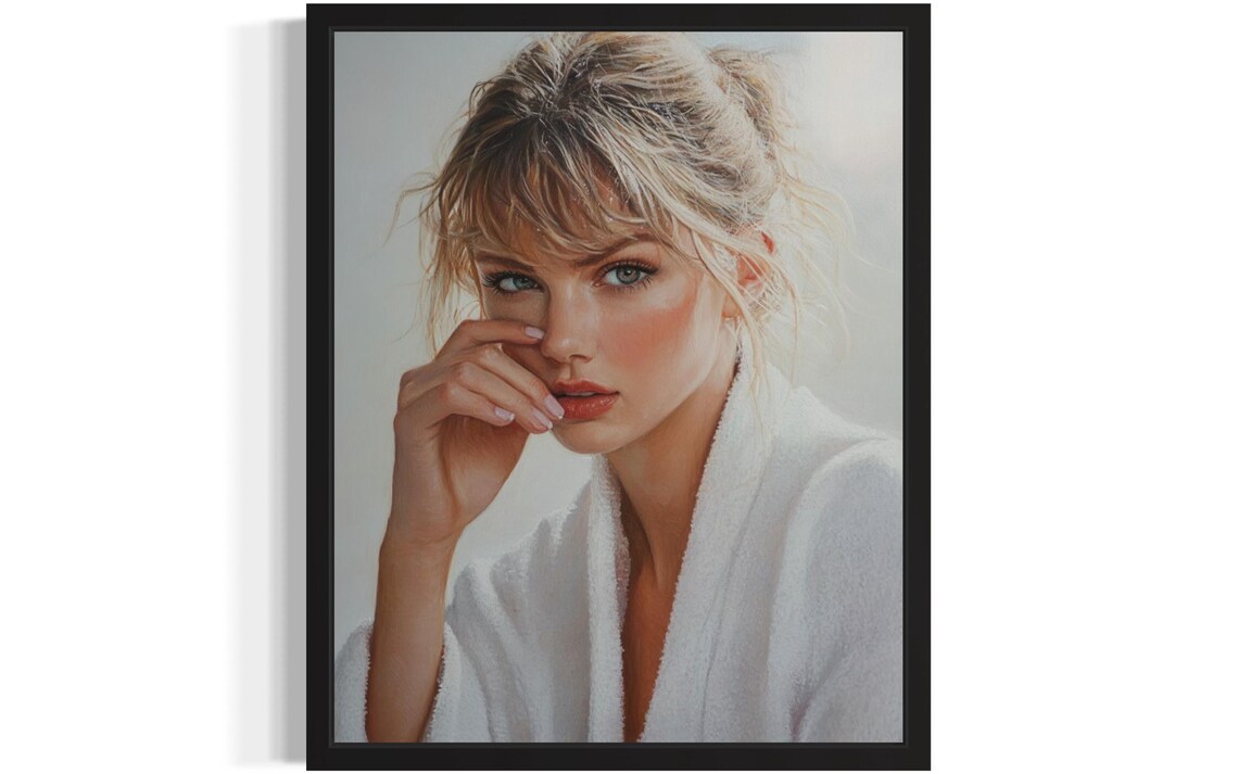 Female Hold Nose, Bathroom Wall Art Print