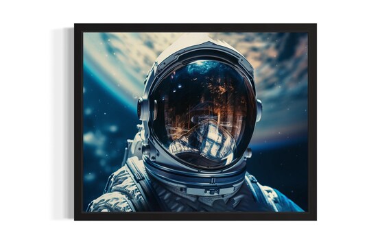 Astronaut, Original Paint Artwork Decor