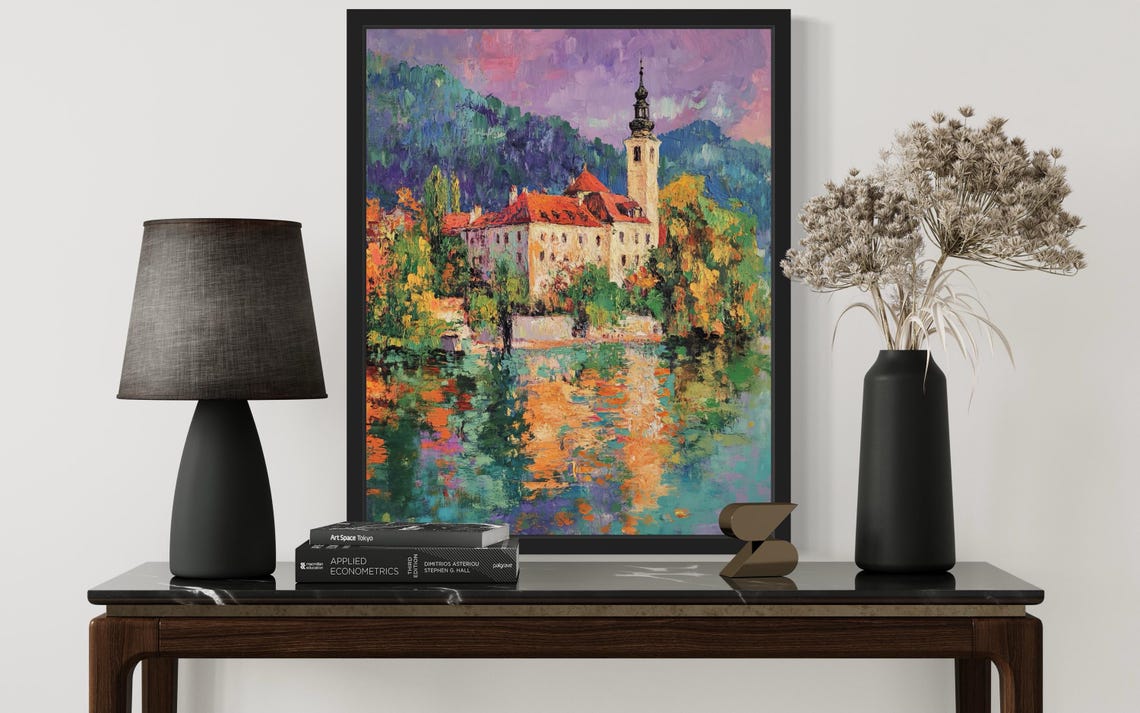 Slovenia Countries Monet Art Print Wall Art Poster Original Paint Artwork Artwork Decor - Image 3