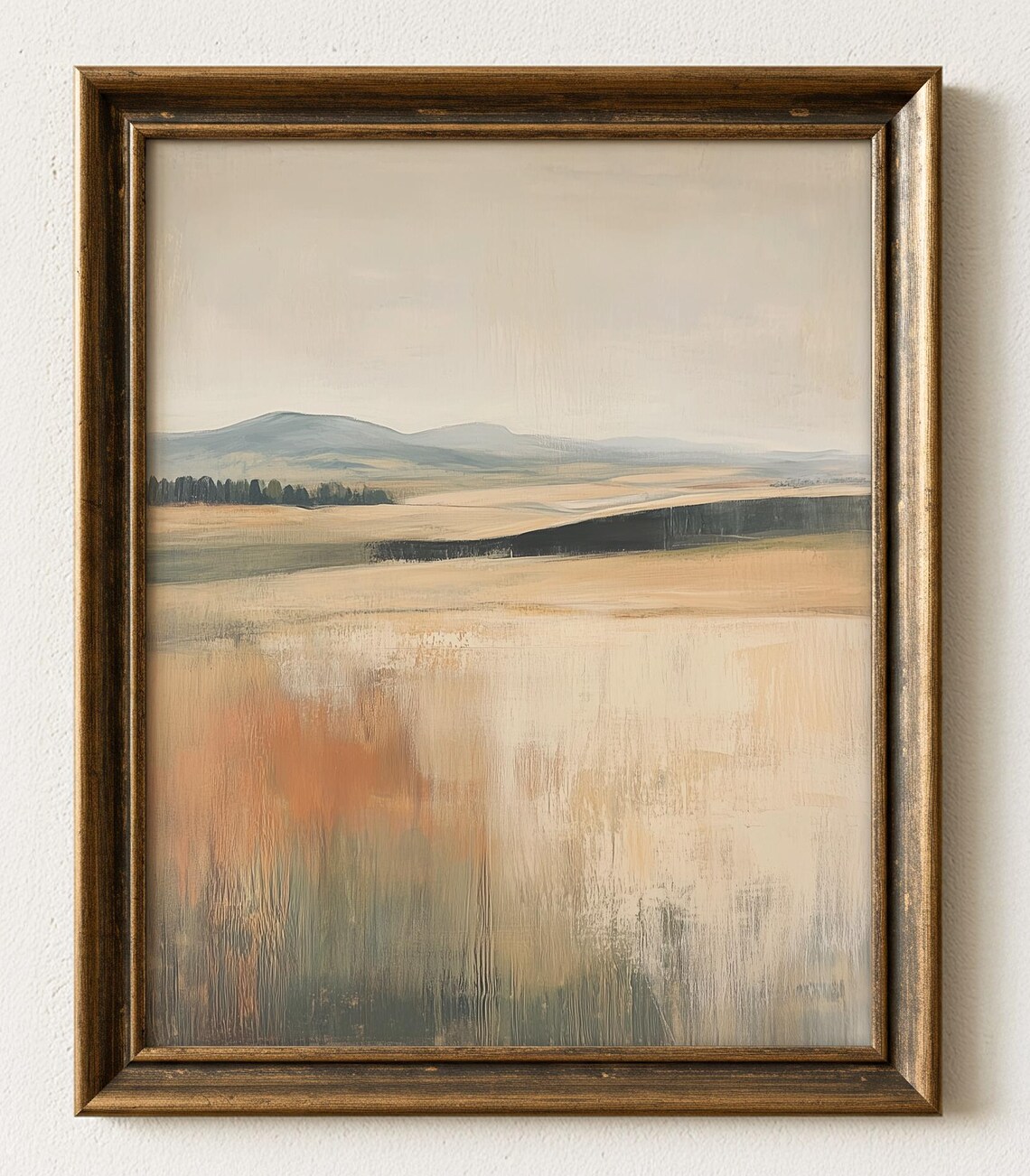 Abstract Landscape Art Print, Muted Horizon