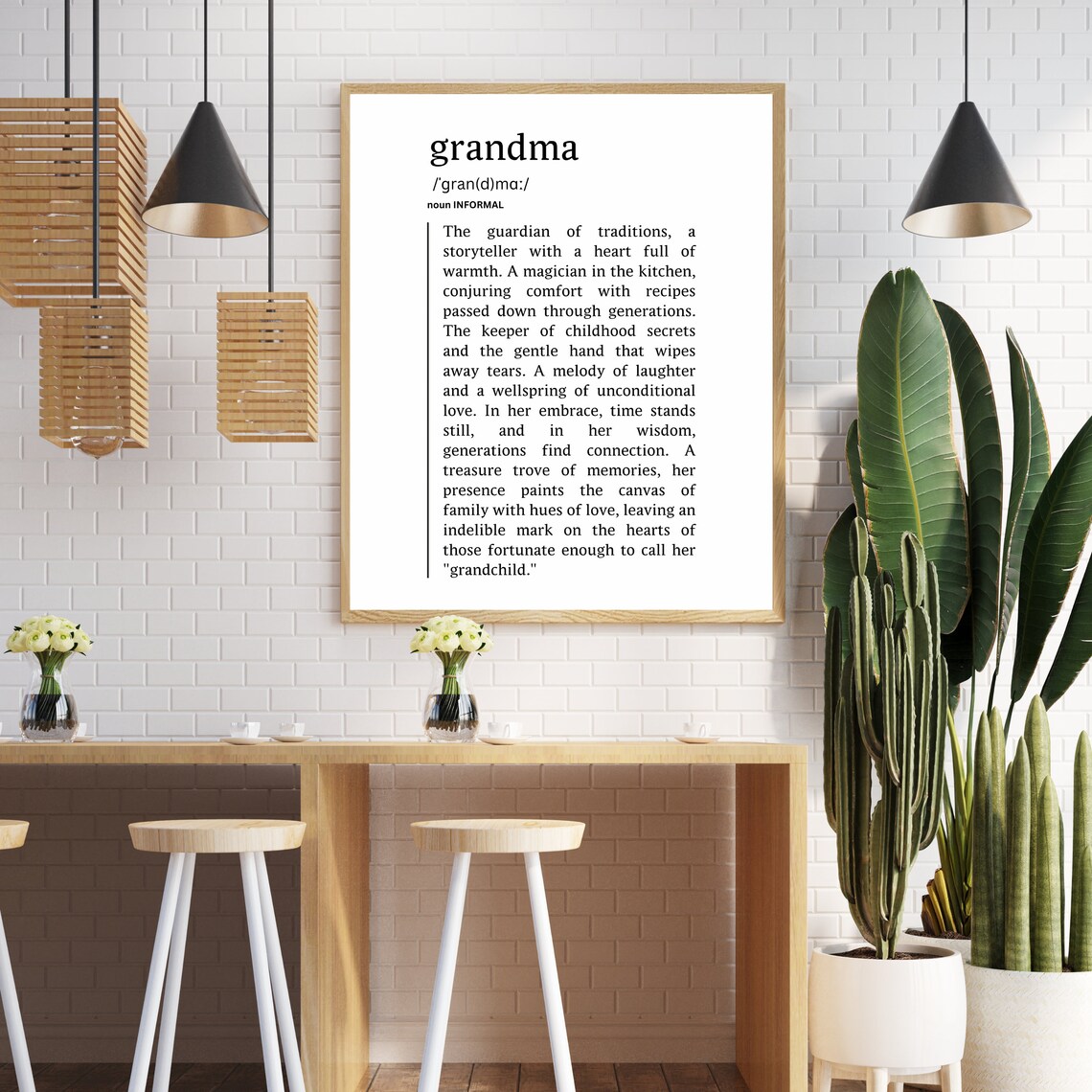 Heartfelt Grandma Dictionary Definition Gift From Grandkids Poster - Image 3