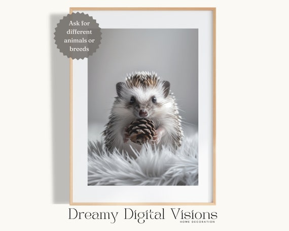 Cute Hedgehog Nursery Wall Art Baby Animal Print Woodland Nursery Decor Hedgehog Print Cute Animals For Childrens Room