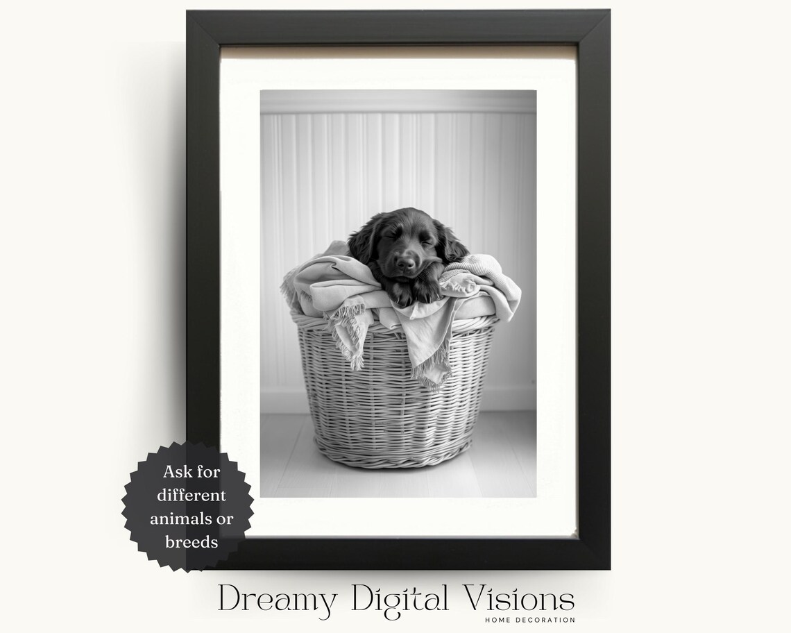 Black Labrador Retriever Mix Puppy Art Print